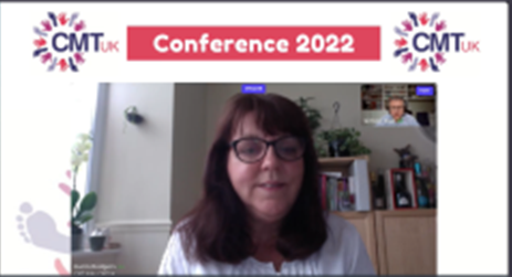 Karin Rodgers from CMT Kids, a speaker at the CMTUK Conference 2022